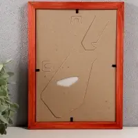 Фоторамка дерево 15х21 см, махагон №2  (пластиковый экран)