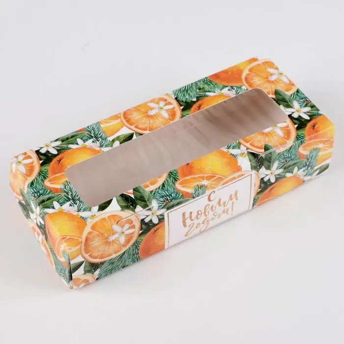 Коробка складная &laquo;Мандариновое настроение&raquo;, 17 х 7 х 4 см