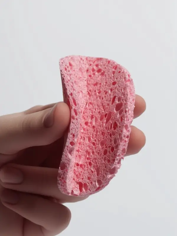 Спонж для умывания, d=8 см, розовый