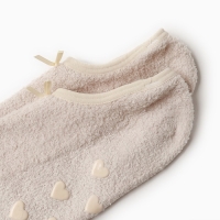 Носки женские укороченные нескользящие, цвет светло-бежевый, размер 36-39