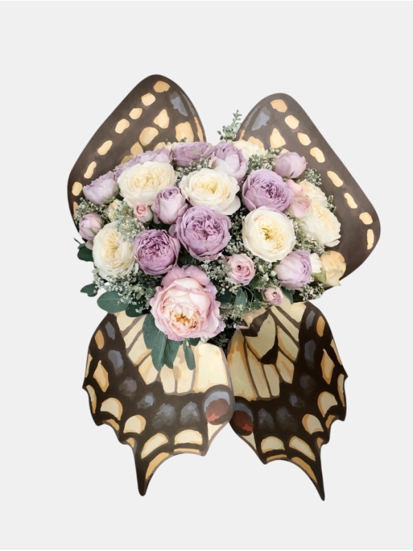 Бумага фигурная для букетов &laquo;Крылья бабочки&raquo;, желто-чёрный, 50&times;56 см, набор 10 шт.