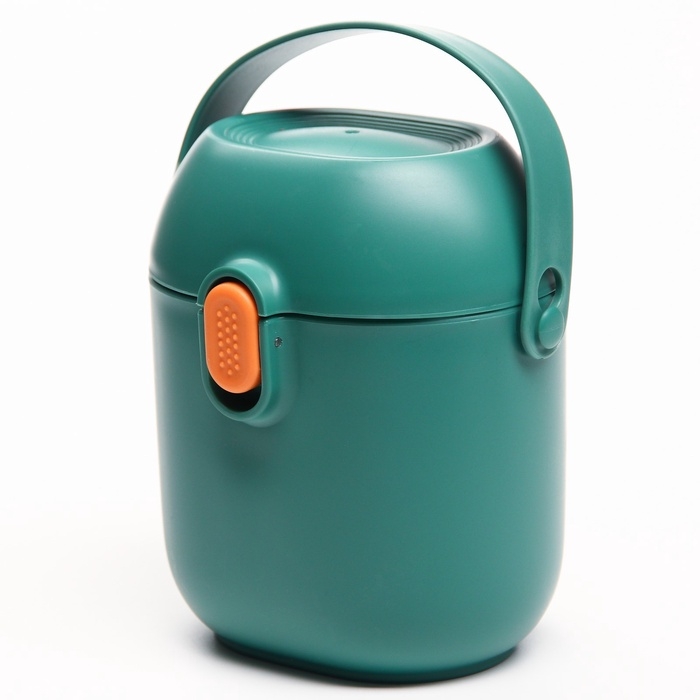 Контейнер для хранения детского питания Крошка Я, с ложкой 450 мл, зеленый