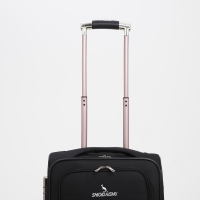 Чемодан малый 33 л (S), отдел на молнии, с расширением, кодовый замок, 3 колеса, 2 наружных кармана, цвет чёрный