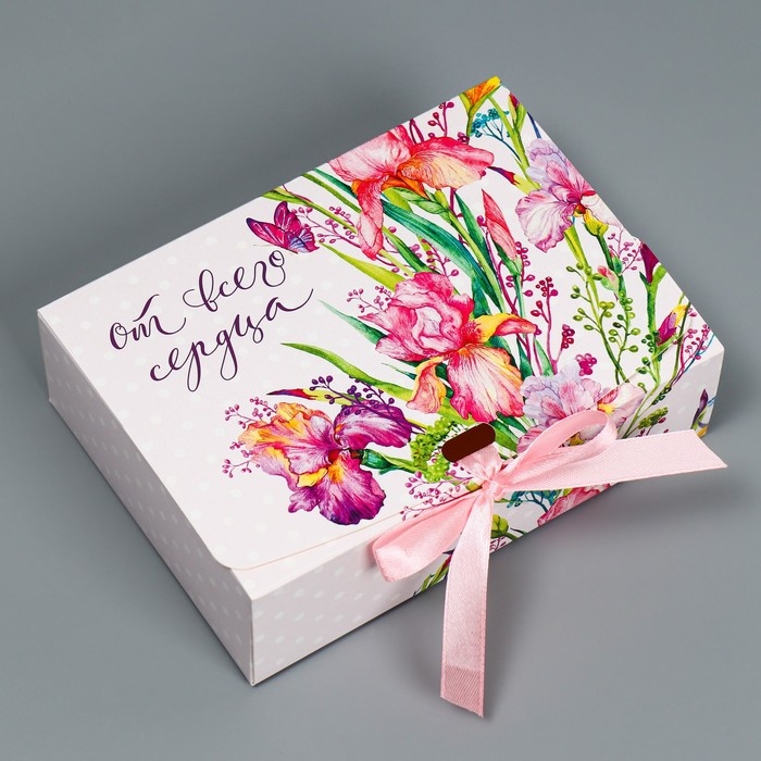 Коробка подарочная, упаковка, &laquo;От всего сердца&raquo;, 16.5 х 12 х 5 см