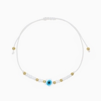 Браслет-оберег «Глазик» на нити, звезда, цвет белый в золоте Браслет-оберег «Глазик» на нити, звезда, цвет белый в золоте