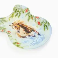 Тарелка в форме банта "Исполнения желаний", 13,5х18 см