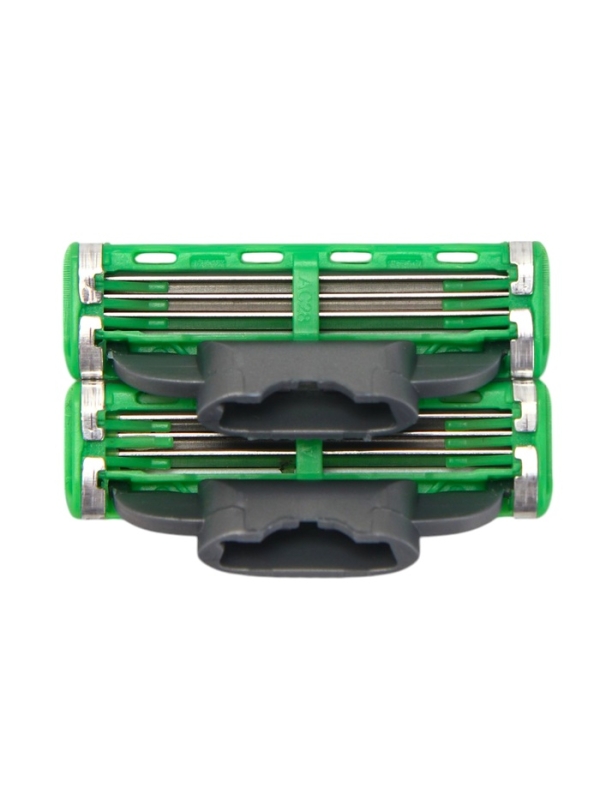 Станок Gillette Mach3 + 2 сменные кассеты цвет зеленый