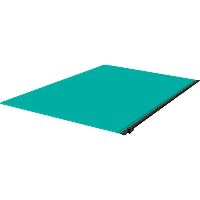 Папка-конверт на ZIP-молнии A5, 150 мкм, Calligrata Pastel, прозрачная, чёрная молния, бирюзовая