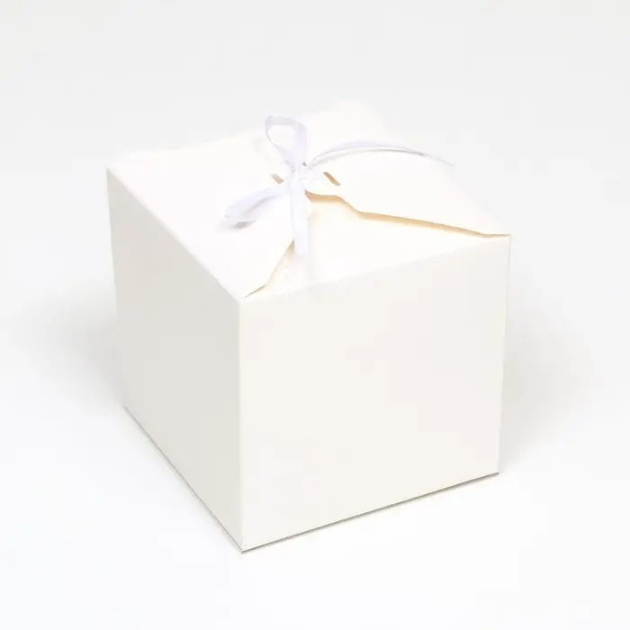 Коробка складная, квадратная, белая, 12&times;12&times;12 см