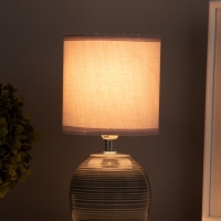 Лампа настольная "Бриз" 1х40Вт Е14 серый 13х13х25см