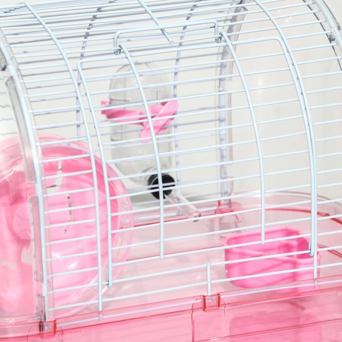 Клетка для грызунов с наполнением, 47 х 30 х 38, см, розовая