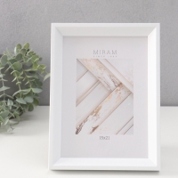 Фоторамка пластик "МИРАМ" 15х21 см, белый Фоторамка пластик "МИРАМ" 15х21 см, белый