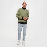 Толстовка на молнии President, размер XS, цвет хаки Толстовка на молнии President, размер XS, цвет хаки