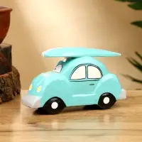 Сувенир "Машинка с серфом" дерево 13х5х7 см, цв. бирюзовый