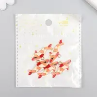 Декор для творчества металл, эмаль "Акула оранжевая" золото 0,3х3,1х1,5 см