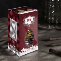 Светодиодная фигура &laquo;Фонарь со снеговиком&raquo; 8 &times; 12 &times; 6 см, пластик, батарейки AG13х3 (в комплекте), свечение тёплое белое