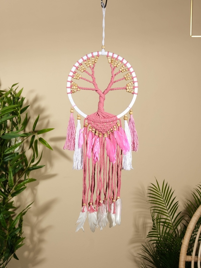 Ловец снов "Розовое дерево" 22х60 см.