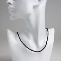 Шнурок вощёный кожаный d=3 мм, L=45 см, коричневый, косичка