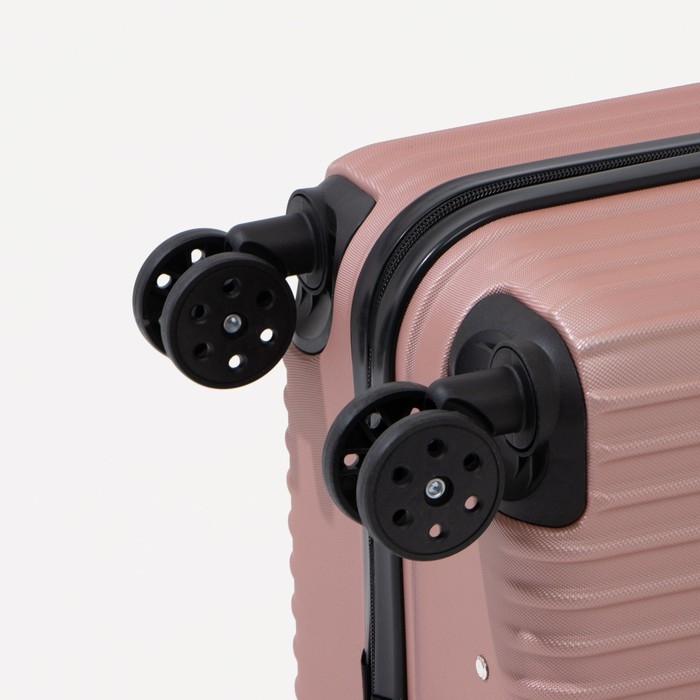 Чемодан средний 60 л (M), отдел на молнии, кодовый замок, цвет розовый