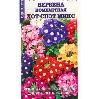 Семена Вербена Хот Спот Микс /Сотка/ 0,1г/ смесь h-15-25см d-4-6см/*1500