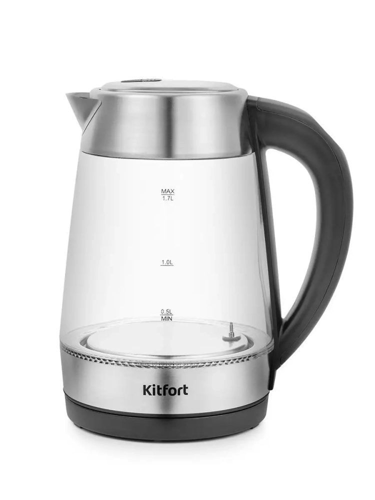 Чайник электрический стеклянный с подсветкой КТ-6107