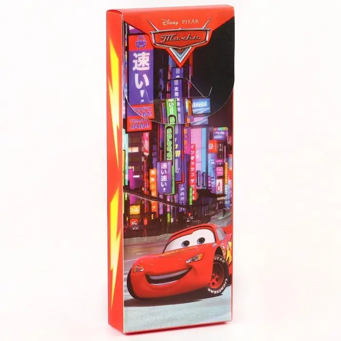 Пенал-футляр пластиковый, 75&times;195&times;25 мм, сборный, &laquo;Тачки&raquo;