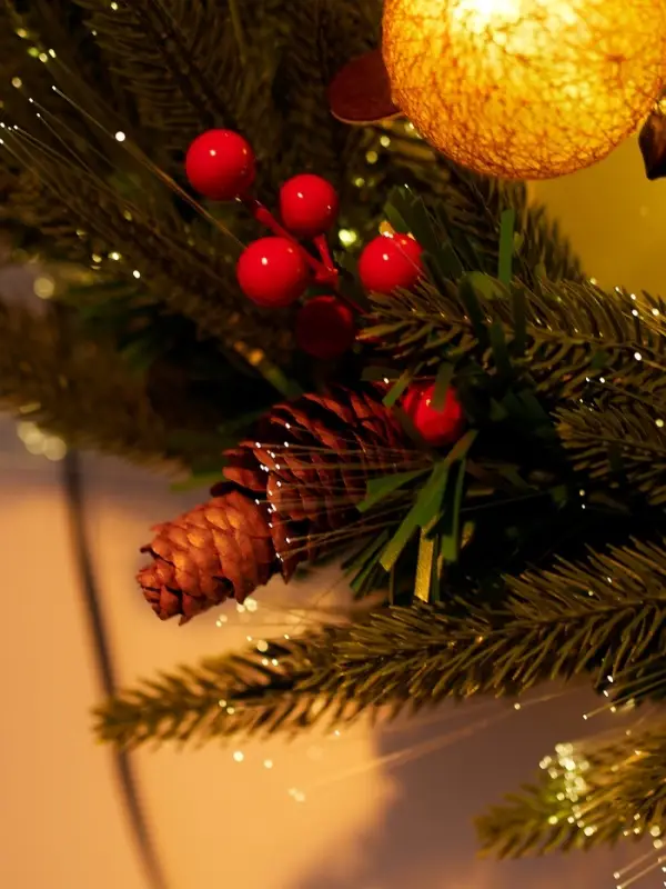 Венок фиброоптический &laquo;Новогодний&raquo;, d=50 см, 8 режимов