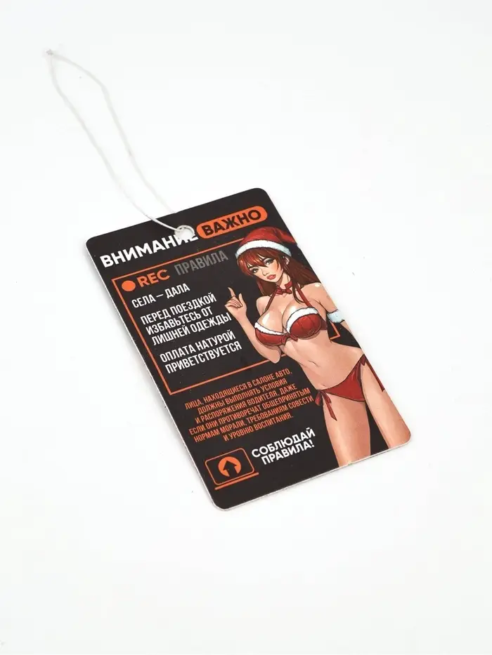 Ароматизатор бумажный &laquo;С НГ&raquo;, чёрный лед