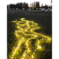 Гирлянда &laquo;Нить&raquo; 20 м роса, IP20, серебристая нить, 200 LED, свечение тёплое белое, 12 В