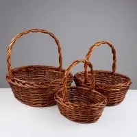 Набор корзин, 3 шт, 50х40х17/46 см, 41х31х14/38 см, 32х22х11/30 см, лоза