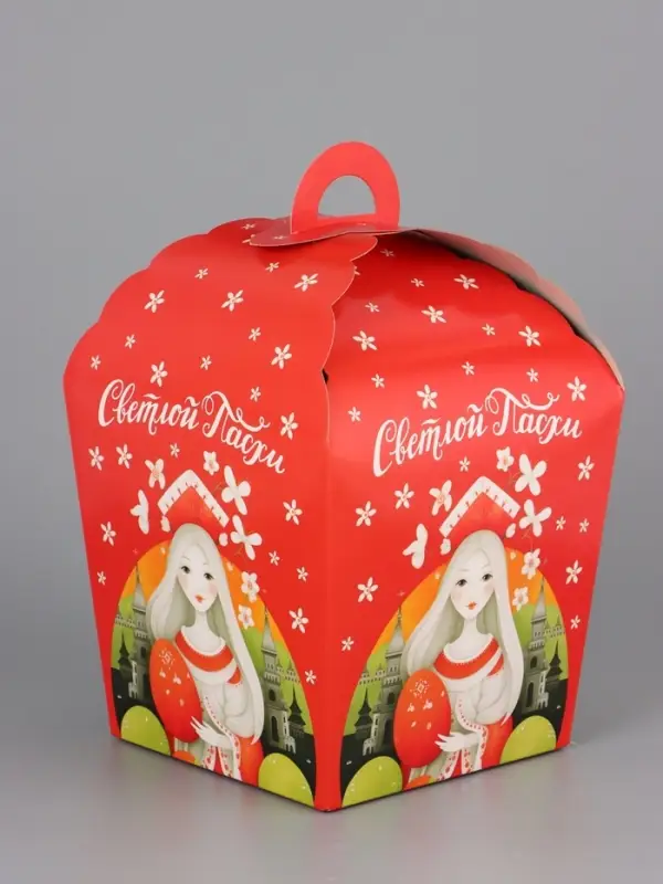 Коробка подарочная пасхальная &laquo;Красна девица&raquo;, 17&times;17&times;26 см