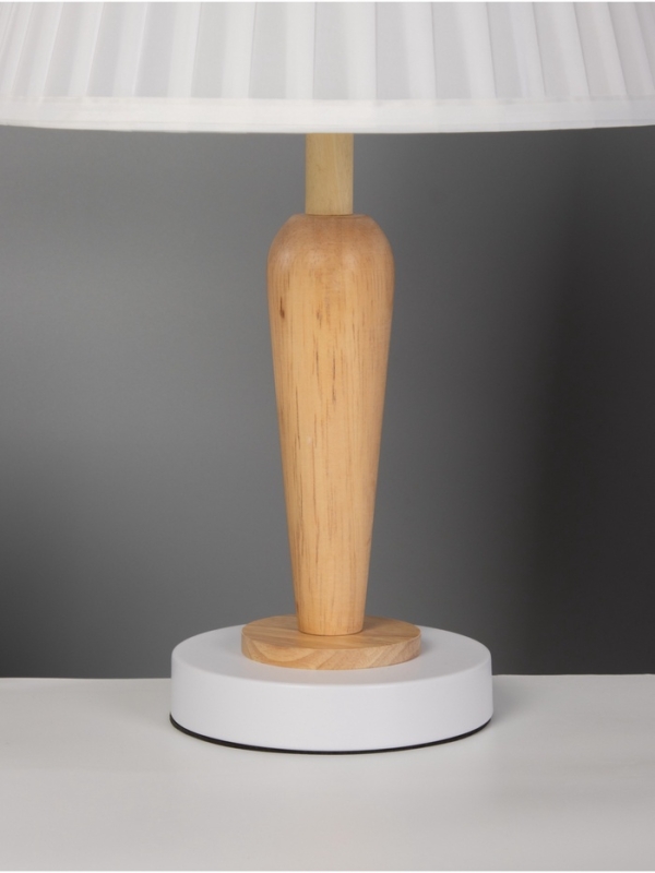 Лампа настольная BayerLux ЭКО "Анна" 1х40Вт Е27 белый/коричневый 30х30х47см