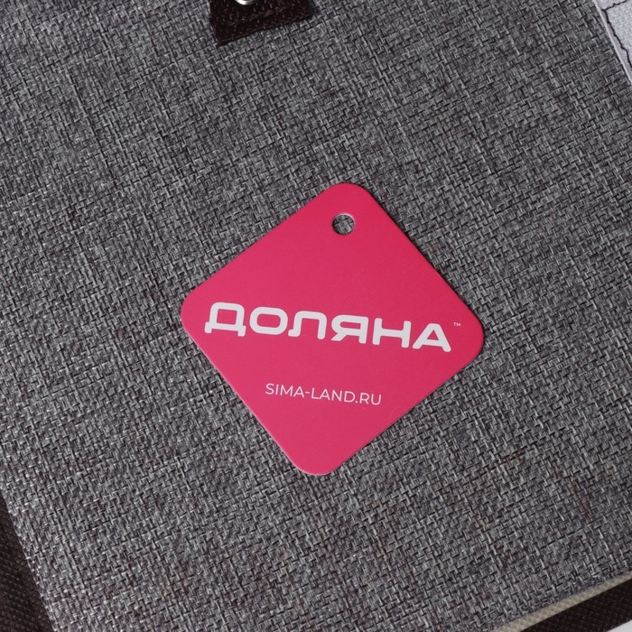 Короб стеллажный для хранения с двойной крышкой Доляна &laquo;Тэри&raquo;, 49&times;29&times;24 см, цвет серый