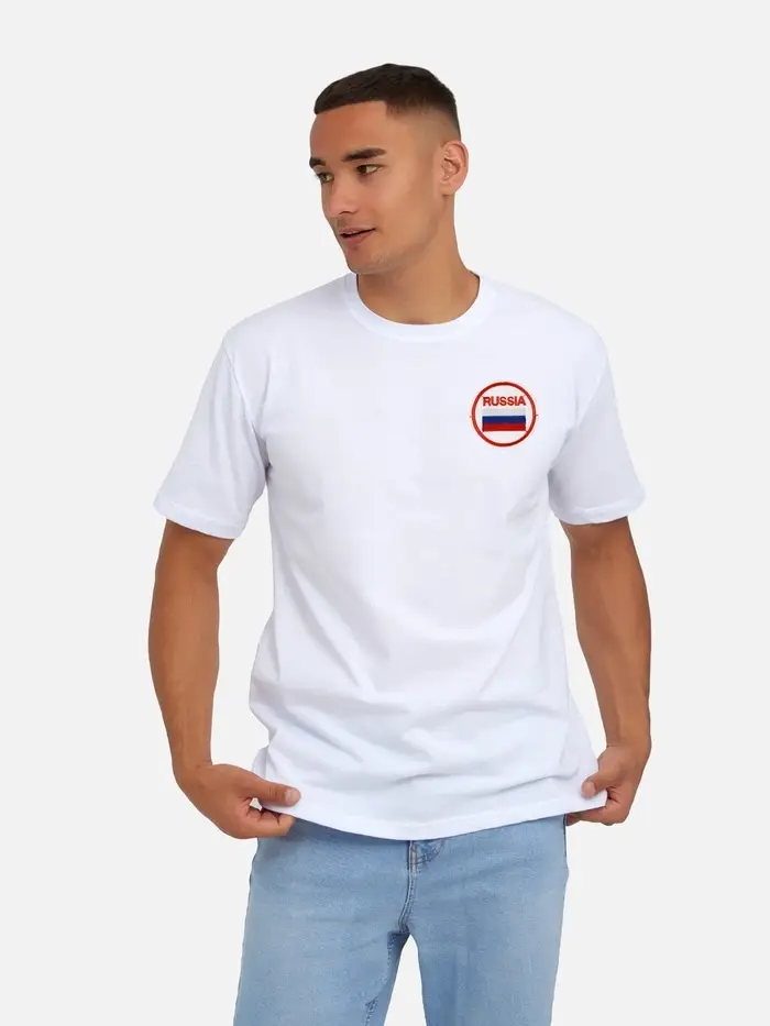 Термоаппликация Russia, d=6 см, фасовка 10 шт., разноцветная