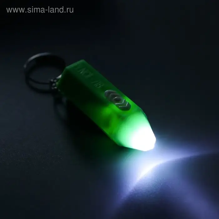 Фонарик свет на кольце "Карандаш" мигает МИКС 5х1,7х1,7 см