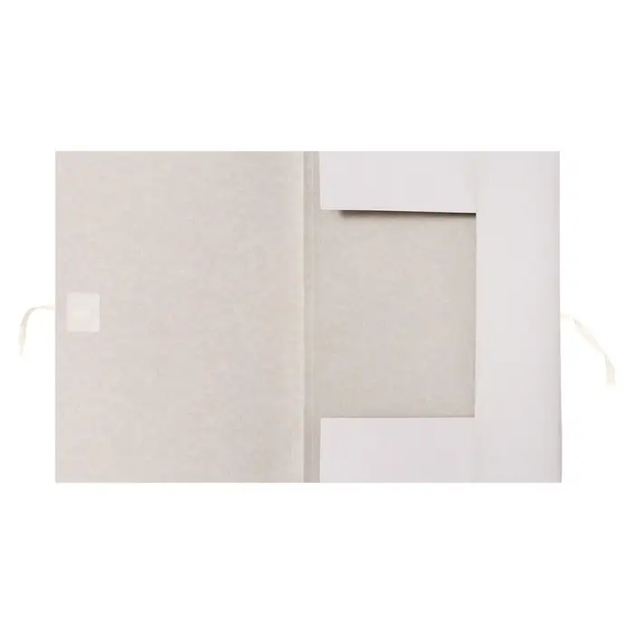 Папка для бумаг с завязками Calligrata, мелованный картон, 370 г/м2, до 200 листов, белая