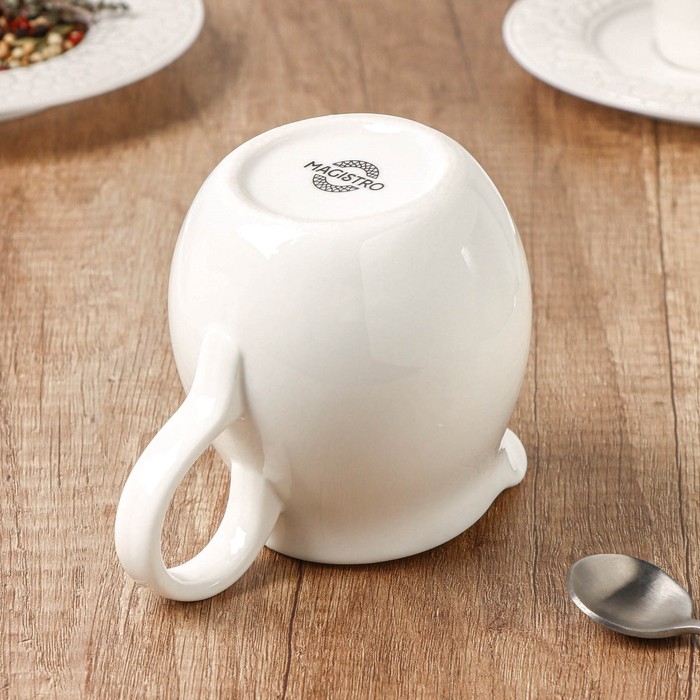 Молочник фарфоровый Magistro &laquo;Бланш&raquo;, 290 мл, цвет белый