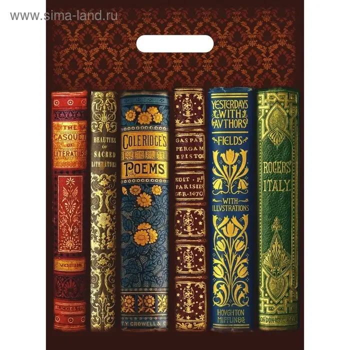 Пакет &laquo;Книги&raquo; полиэтиленовый с вырубной ручкой, 50 мкм, 30&times;40 см