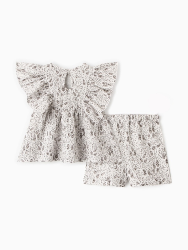 Комплект для девочки (блузка, шорты) MINAKU цвет белый, рост 128 см