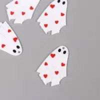 Декор для творчества акрил "Привидение с сердечками" 3,7х2,6х0,2 см