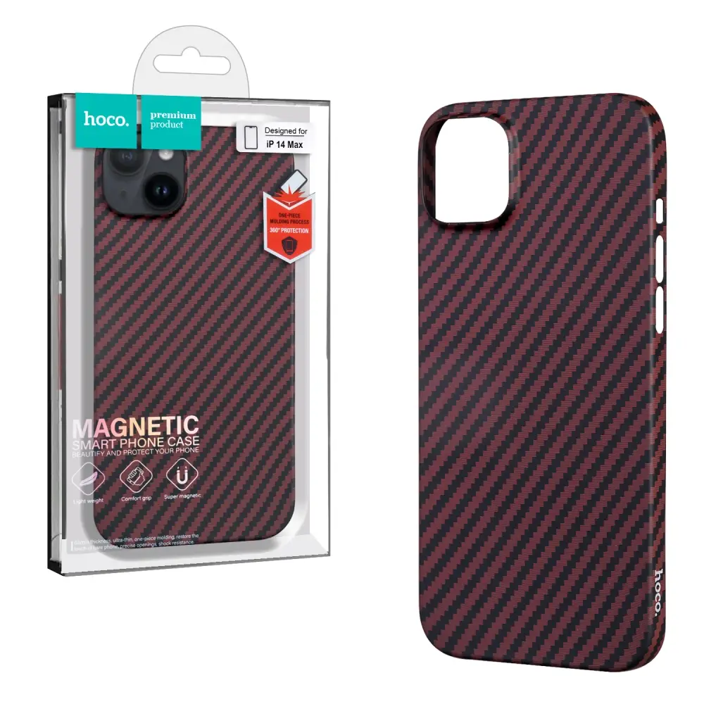 Чехол iPh 14 Plus (6.7) Hoco Carbon Ultra-Thin MagSafe