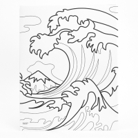 Школа талантов Набор для творчества Ковровая вышивка Волна, подрамник Школа талантов Набор для творчества Ковровая вышивка Волна, подрамник