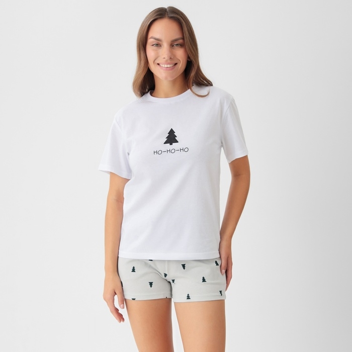 Пижама женская (футболка и шорты) KAFTAN "Елки" размер 44-46