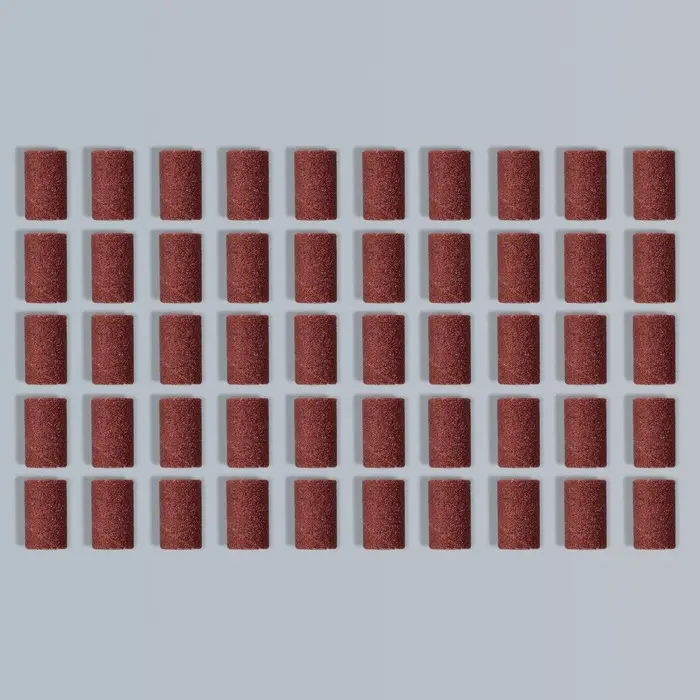 Насадки для педикюра, 100 шт, абразивность 180, в футляре