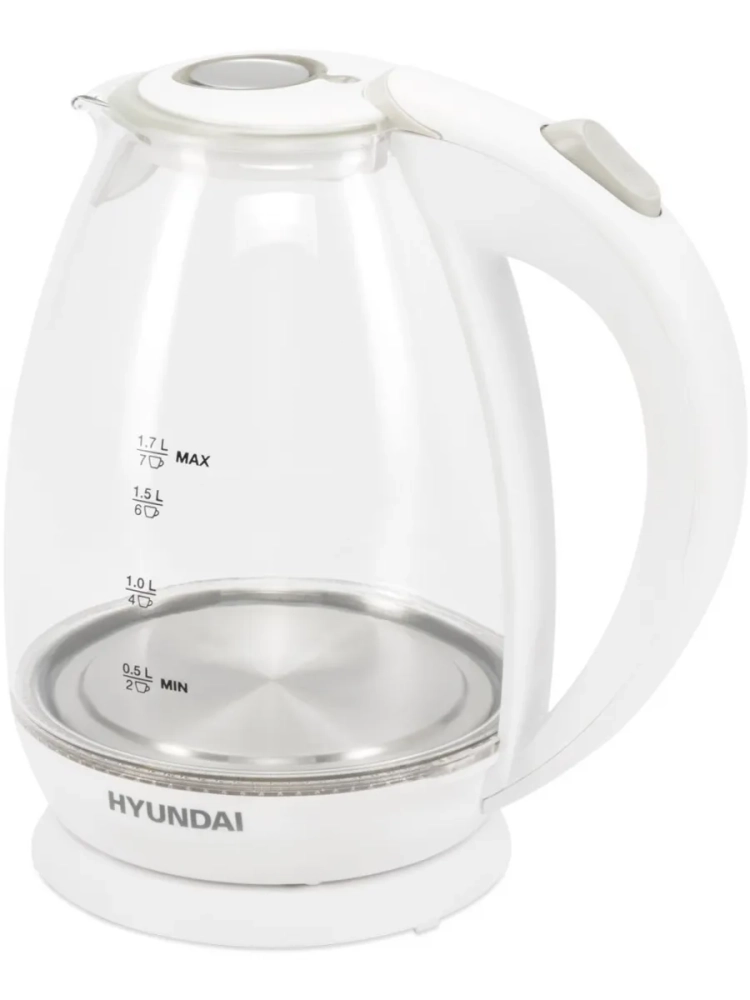 Чайник HYK-G2409 1.7л. 2200Вт белый серебристый