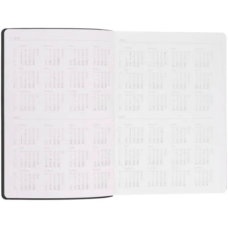 Ежедневник Flexpen Shall, недатированный, черный