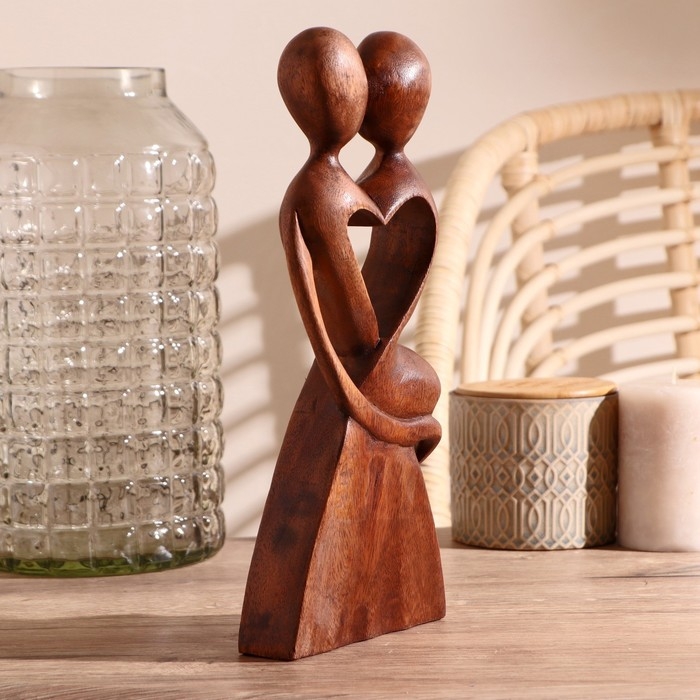 Сувенир дерево "Узы брака" коричневый цвет 30х13х3,5 см