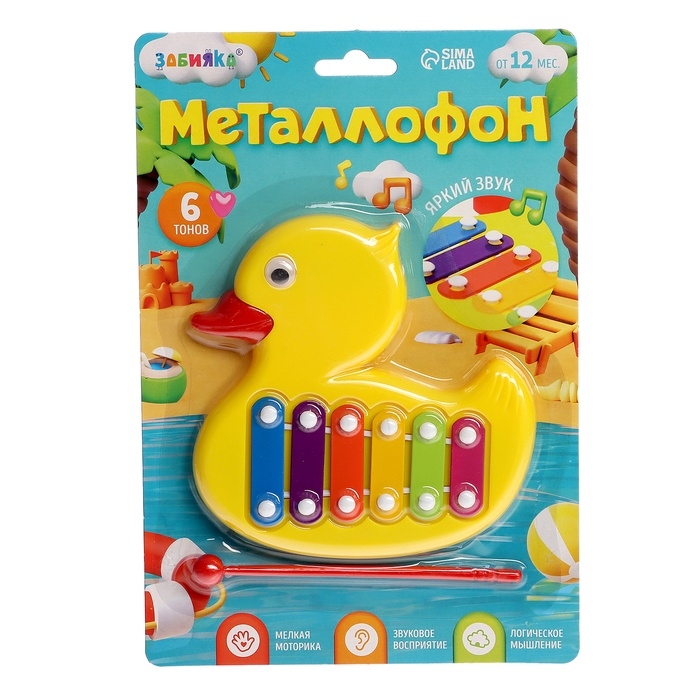 Металлофон &laquo;Уточка&raquo;, 6 тонов