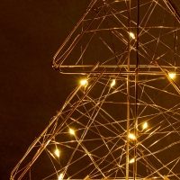 Фигура световая "Ёлочка", 40х31х6 см, 30 LED, батарейки ААх3 (не в компл.), свечение тёплое белое