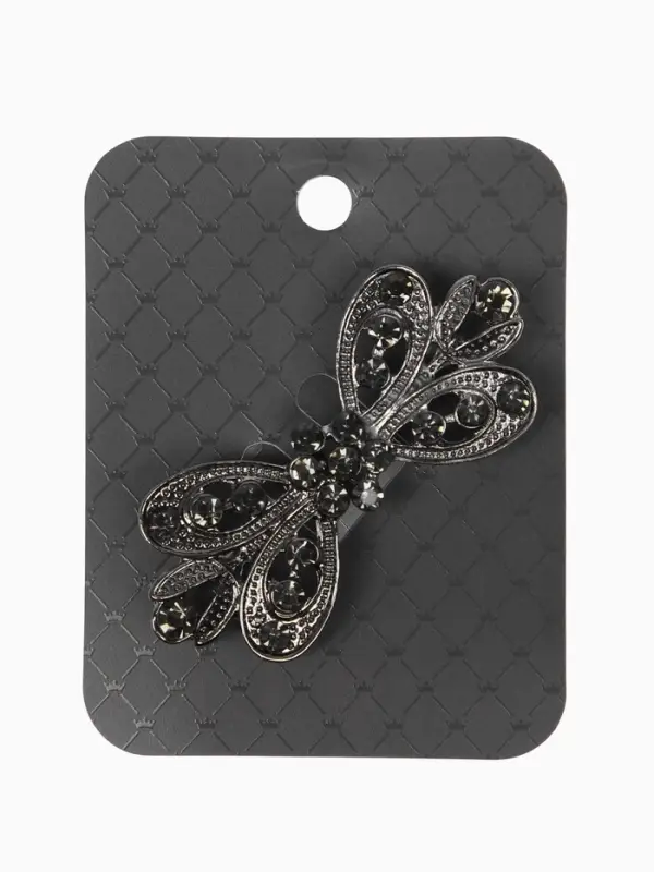 Зажим для кардигана "Ажур", тюльпан. цвет серый в сером